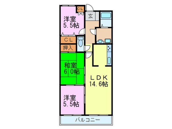 ヒルサイドガーデン千里山の物件間取画像